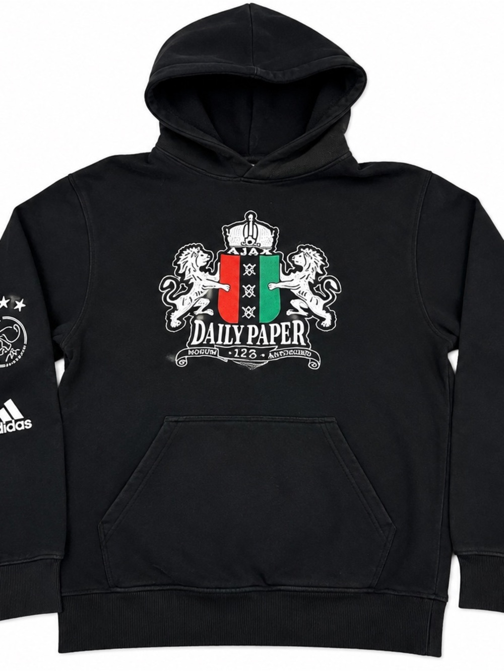 adidas x Ajax Amsterdam x Daily Paper Hoodie Mens L HI3811 Black 2022/23